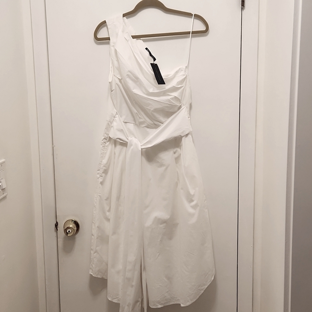 Banana Republic One Shoulder White Dress
